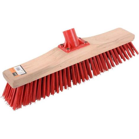 Spazzola da Giardino in Legno con setole in PVC Scopa per Esterni spazzolone da 40 cm per Foglie Fogliame Attrezzi per Giardinaggio (1/5)