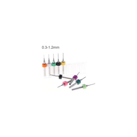 Punta da trapano per PCB con gambo fisso, punta da trapano in metallo duro di piccole dimensioni, punta da trapano per incisione, 0,3-1,2 mm - Crezuo