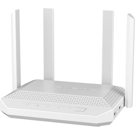 Hero Router Multi-Gigabit Wi-Fi 6 en malla AX3000 con un Smart Switch Gigabit de 4 puertos y 1 puerto Gigabit 2.5, puerto combinado SFP, puertos USB 2