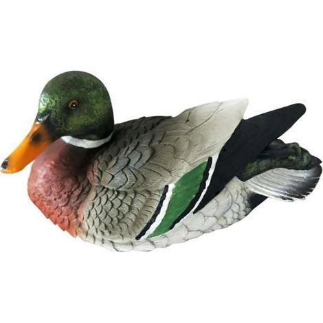 Statue de canard flottant pour étang, décoration élégante pour jardin et piscine, sculpture en plein air. (1/4)