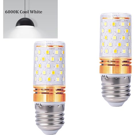 ampoules LED culot à vis Edison x cm lumière K convient pour chambre coucher salon - W 2 E27 8 3 6 000 12 blanche doré (1/5)