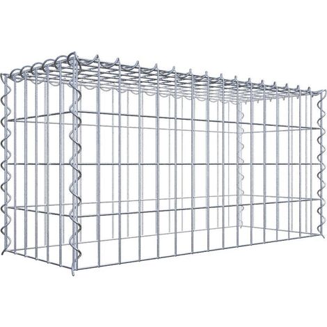Gabiondeco - Gabion - Element de prolongation en hauteur 80 cm x 40 cm x 30 cm (L x H x P). maille 5 x 10 cm. Spirale. Attention : il manque une grille - Made in Germany (1/5)