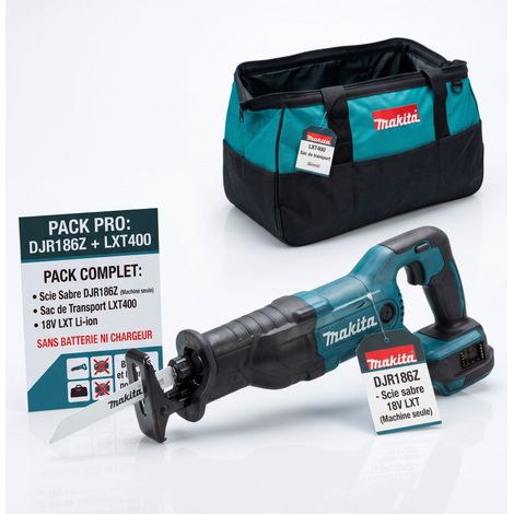 Scie sabre sans fil 18V LXT Li-Ion (Machine seule) - MAKITA DJR186Z + LXT400(831278-2)