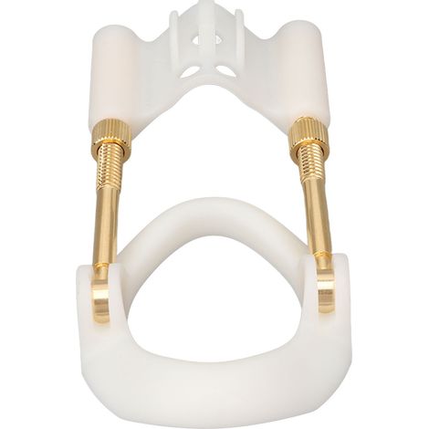 Outil d'étirement pour homme, taille ajustable, facile à détacher, appareil de musculation blanc et or (1/5)