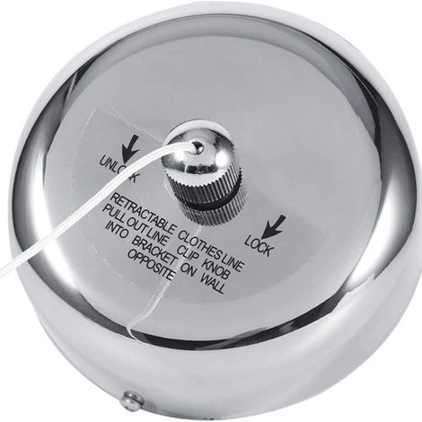 Retractable outdoor clothesline, stainless steel wall-mounted retractable clothesline, suitable for indoor and outdoor laundry drying. (1/5)