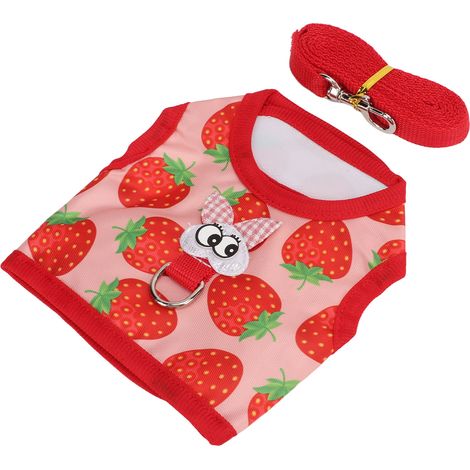Vêtements pour petits animaux de compagnie, gilet avec sangle de traction pour lapins, hamsters, ours dorés et lapins. (1/5)