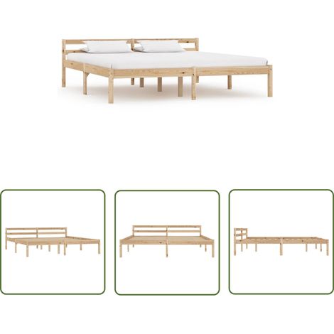 Lit double-160 x 200 cm, Cadre de lit, Lit adulte, Structure de lit Bois de pin massif 160 x 200 cm PDKEI63692 (1/5)
