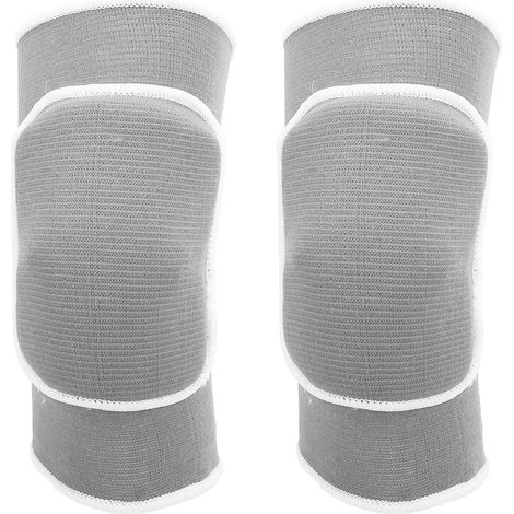 Lot de 2 genouillères de protection en mousse épaisse, pour la danse, le yoga et la gymnastique (gris) (1/5)