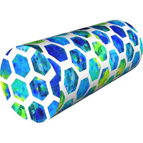 Rehabilitationskissen mit Fliesenrolle Ø15x40 cm - Samt, Memory-Schaum, zur Nacken- und Rückenstütze, Bertoni (1/5)