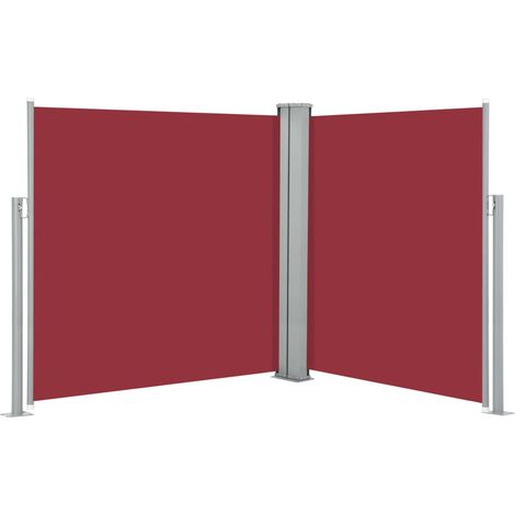 vidaXL Tenda da Sole Laterale Retrattile Rossa 140x600 cm