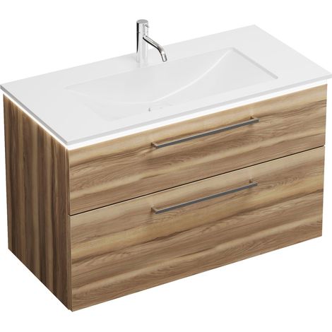 Burg Eqio Mineralguss-WT+WT-Unterschrank Frassino Dekor Cappuccino/Alpinw. GRP95
