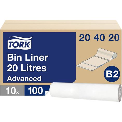 TORK 204020 Sacchetto per rifiuti 20 l Bianco 1000 pz. (1/3)