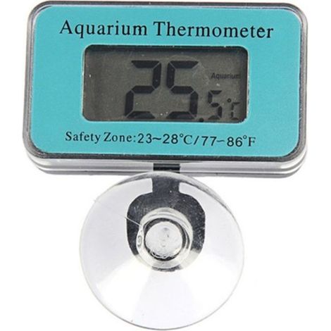 Thermomètre aquarium – écran LCD – submersible – numérique – compteur température eau – réservoir poissons (1/5)