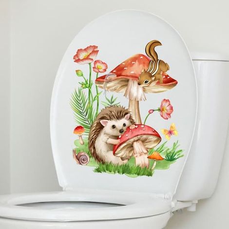 Autocollants pour toilettes à fleurs (2) (1/3)