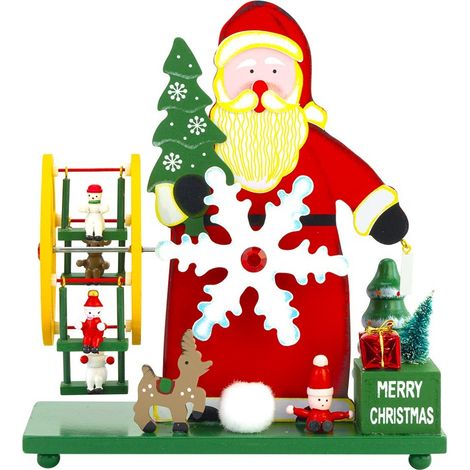 740282 Rueda panorámica de navidad en Papá Noel movimiento carillón musical