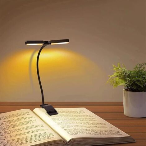 180 ° Lampe de Livre Usb Led Lampe Clip de Lecture Lampe de Table Eye Guard Lampe de Lecture Lampe de Chevet Réglable à , Rec (1/4)