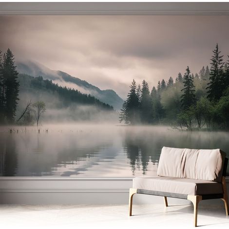 Carta da parati autoadesiva - Fotomurale adesivo - design elegante - stile moderno - Lago suggestivo 312x219 cm (1/5)