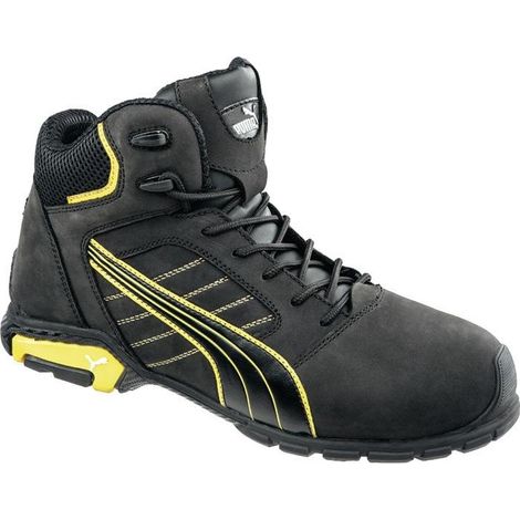 Stivali di sicurezza Ams.Mid Gr.47 nero/giallo S3L FO SR 20345:2022 Pelle (1/3)
