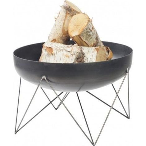 Brasero de jardin VILIA en acier-Ø 60cm-Acier naturel---Acier naturel (1/2)
