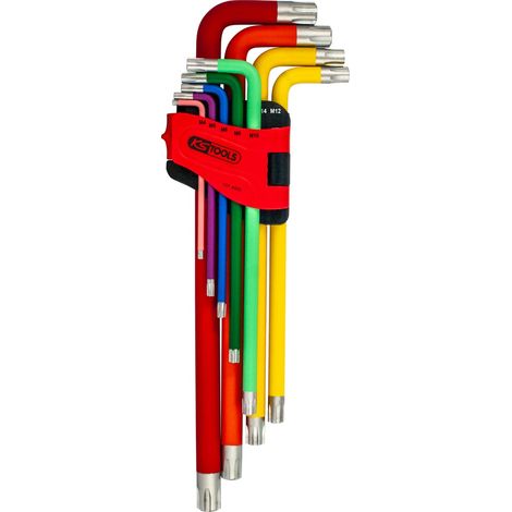 KS Tools RIBE-Winkelstiftschlüssel-Satz, XL, 9-tlg (1/2)