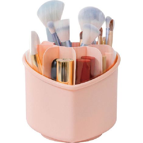 Rangement Maquillage Acrylique - Boîte De Stockage Grande Capacité - Pour Pinceaux Et Cosmétiques - Organiseur De Bureau Transparent (1/5)