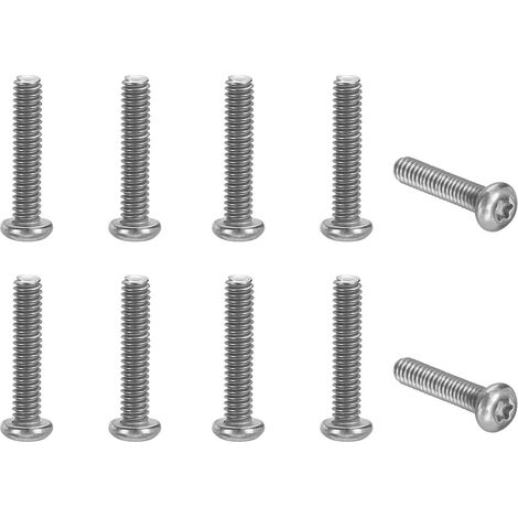 10Pcs Vis De Poche Clip Tête Torx T6 Longueur Filet 11.4mm Blanc (1/5)
