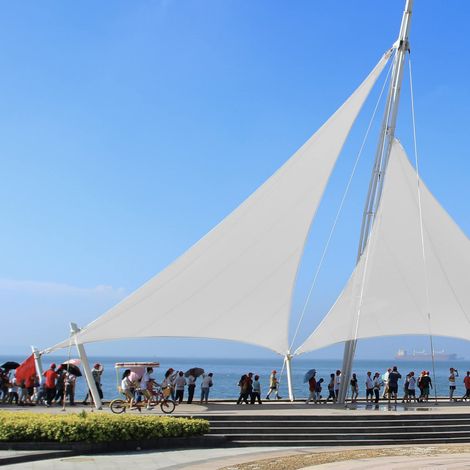 La Briantina Tenda a Vela Triangolare per Giardino e Campeggio, Misura 3,6x3,6x3,6 m Colore Bianco (1/5)
