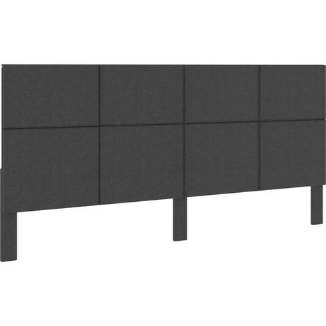 Testiera letto accessorio mobili camera da letto 200 x 200 cm tessuto grigio scuro TDL0203149