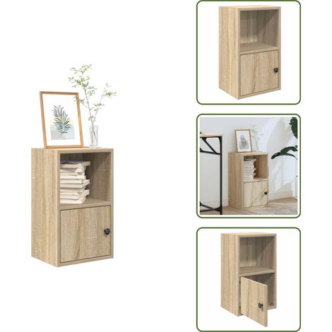 The Living Store Libreria Rovere Sonoma 31x24x52 cm in Legno Multistrato - Libreria multistrato
