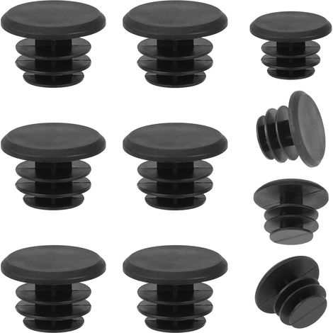 10 schwarze Lenkerendkappen aus Kunststoff für Rennräder und Mountainbikes (1/5)