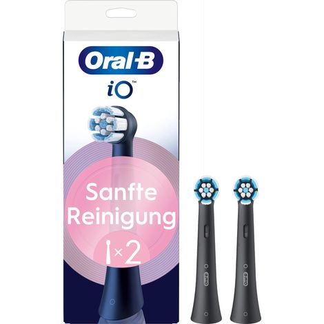 Oral-B iO Sanfte Reinigung BLACK 2er Aufsteckbürsten