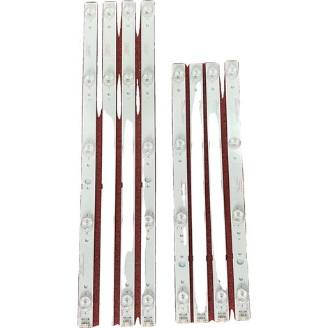 Striscia LED, set da 8 pezzi, dimensioni 332 mm e 430 mm, dimmerabile, certificata CE. (1/5)