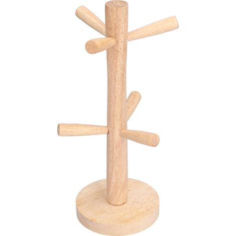 Porte-tasses en bois épais, durable et antirouille, multifonctionnel, pour la maison, le bureau ou l'hôtel. (1/5)