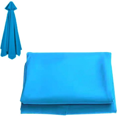 Replacement Market Umbrella Canopy, Outdoor Parasol Top Cover, Umbrella Canopy Replacement, Patio Umbrella Canopy Cover Replacement, 10 Ft 8 Ribs 6 Ribs Umbrella (Color : Lake Blue, Size : 3m (1/5)