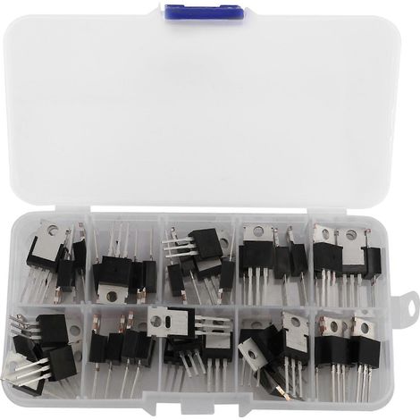 Kit d'assortiment de 50 transistors MOSFET de la série IRF (10 types différents) (1/5)