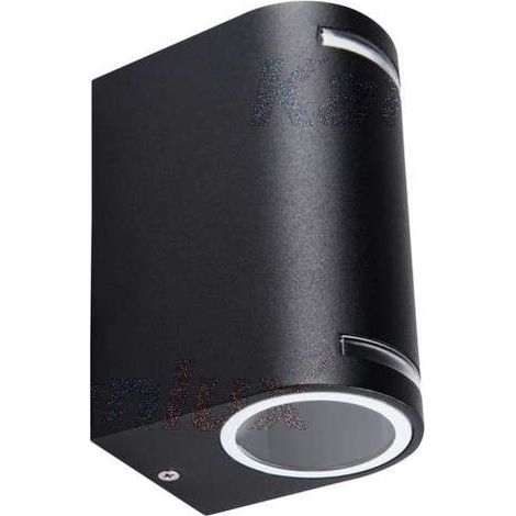 Luminaire mural pour 2 ampoules GU10 étanche IP44 Noir (1/5)
