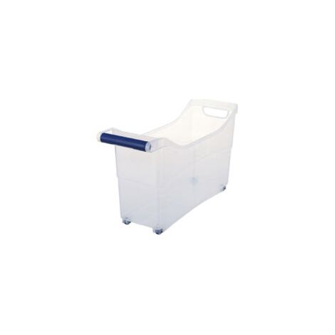 Bac de rangement avec roulettes et poignée – EINNENFFER – Plastique noir, pratique pour cuisine, salle de bain et bureau, gain de place, facile à déplacer