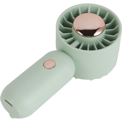 Ventilateur de poche portable rechargeable USB, idéal pour les étudiants (vert). (1/5)