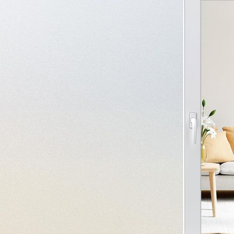 Film de fenêtre opaque givré pour porte en sans colle anti UV autocollant la maison salle bain le bureau 60 x 300 cm 300 cm 60 x Verre (1/5)