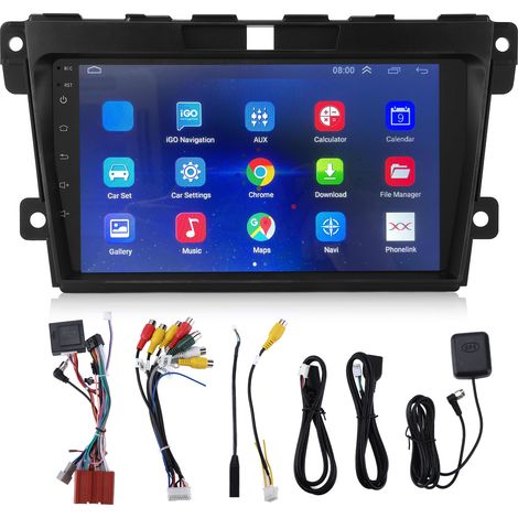 Autoradio 9 pouces, Bluetooth, mains libres, lecteur multimédia automatique, Navigation GPS, remplacement pour Mazda CX7 2008 – 2015 (1/5)