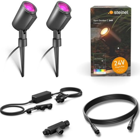 Steinel LED Strahler Spot Garten 24V Starter-Set warmweiß-neutralweiß anthrazit