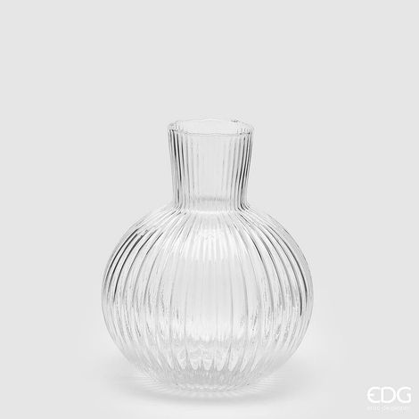 EDG Enzo De Gasperi Vaso Ampolla H 35 Cm D 29 Cm Natural Trasparente
