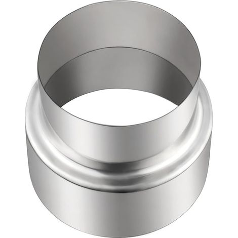 Tuyaux de Poêle Réduction Conduit Raccordement Connecteur de Conduit de Cheminée En Acier Inoxydable ø 120 mm à ø 100 mm (1/5)