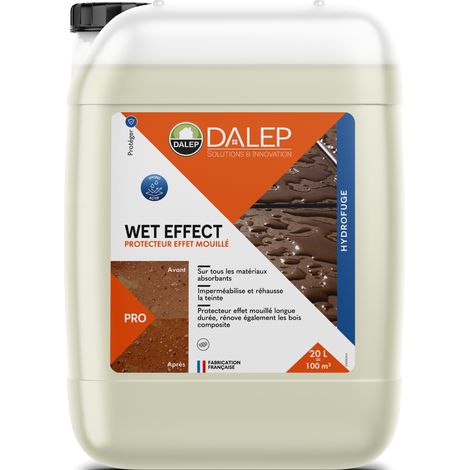 Dalep – Protecteur WET EFFECT effet mouillé – Bidon 20 L – Imperméabilisant pour terres cuites, béton et bois composite – Prêt à l'emploi