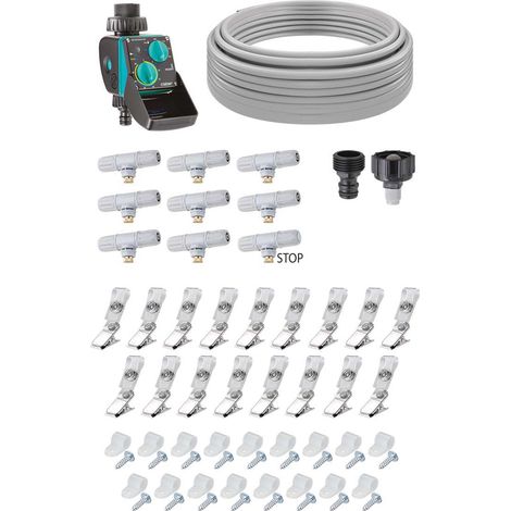 Claber Kit Happy Fresh Evolution 12 m con Aquauno Mist, kit di raffrescamento per giardino