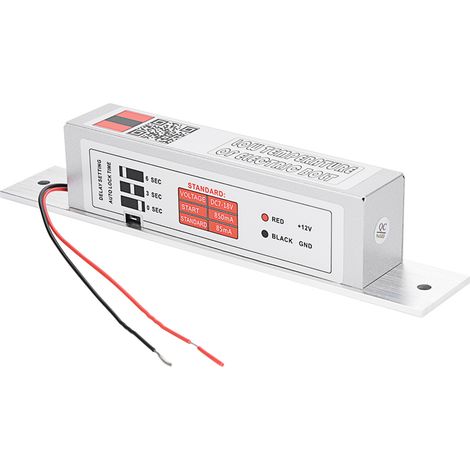 Serrure à mortaiser électrique avec temporisation, verrouillage à pêne dormant basse température, mode NC pour contrôle d'accès (1/5)