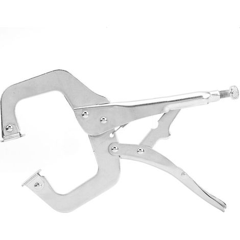 C-shaped locking clamp for woodworking, quick-release clamp, multi-function welding tool, 11 inches (1/4)