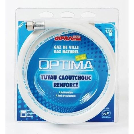 DIPRA - Flexible renforcé en caoutchouc pour le gaz naturel 2M - Validité 10 ans - Certifié NF (1/2)