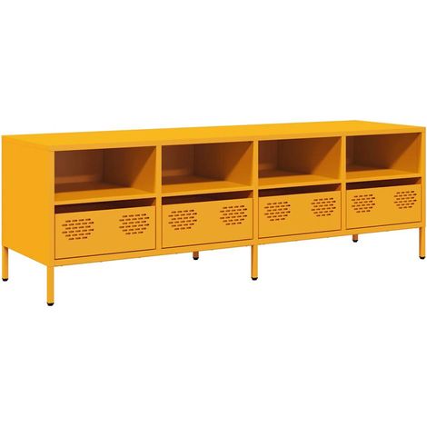 Maison Exclusive - TV-Schrank Senfgelb 135x39x43,5 cm Kaltgewalzt