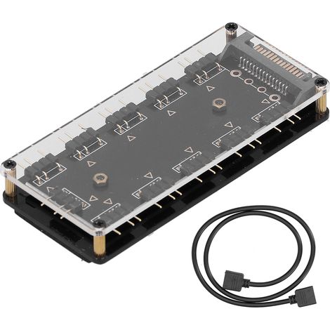 FREEZEMOD RBW Hub Splitter 10 voies, support lampe 5V et ventilateur, accessoire refroidissement liquide PC (1/5)